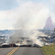 Lava moving west from Fissure 7 on Leilani Avenue on Sunday May 27.